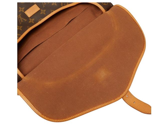 Borsa a tracolla Louis Vuitton Monogram Saumur 35 Marrone - vista 9