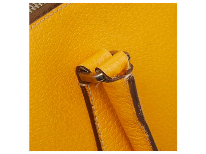 Borsa Boston in pelle gialla Prada Giallo - vista 10