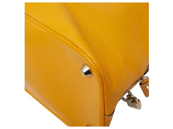 Borsa Boston in pelle gialla Prada Giallo - vista 4