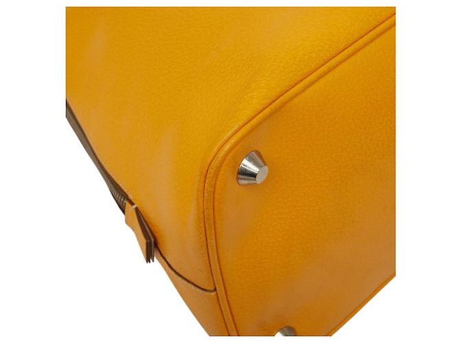 Borsa Boston in pelle gialla Prada Giallo - vista 5