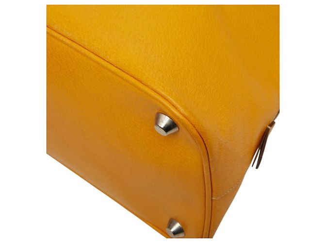 Borsa Boston in pelle gialla Prada Giallo - vista 6