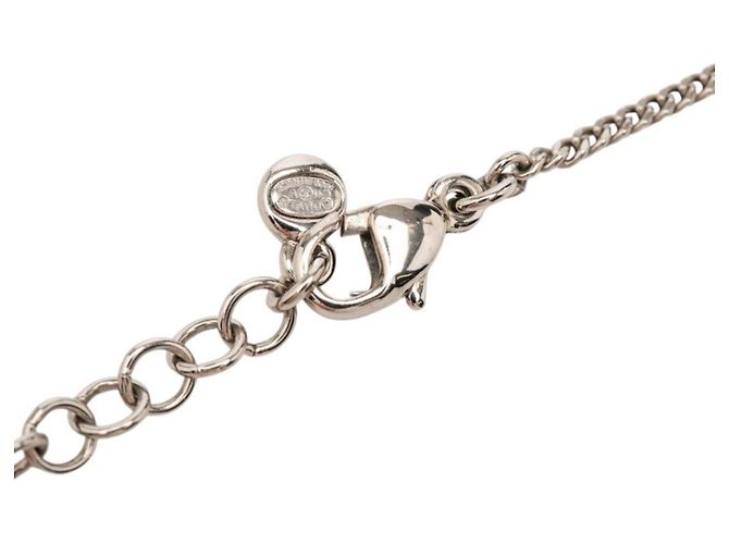 Timeless Collana con pendente a catena con il logo Coco di Chanel Argento - vista 5