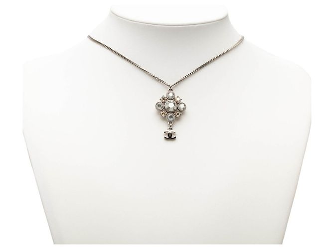 Timeless Collana con pendente a catena con il logo Coco di Chanel Argento - vista 6
