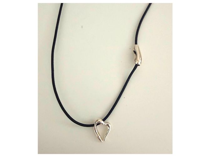Autre Marque MINAS Darling Heart Collana in Argento 925 e Cordino Nero Multicolore - vista 12