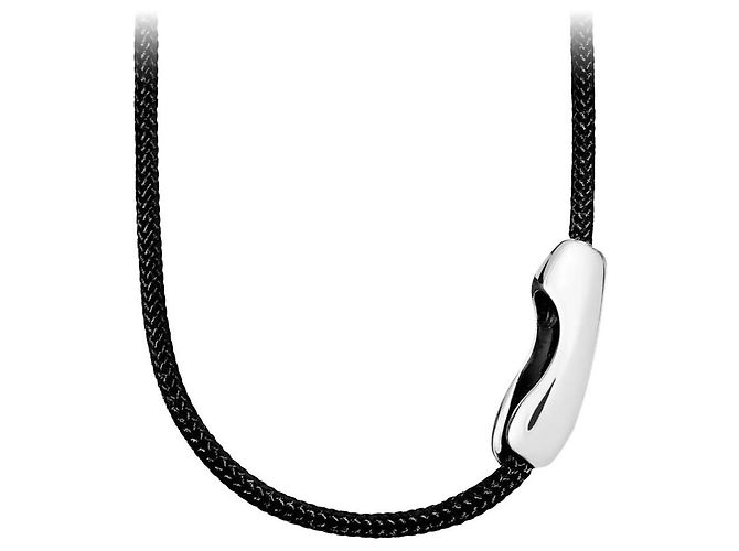 Autre Marque MINAS Darling Heart Collana in Argento 925 e Cordino Nero Multicolore - vista 5