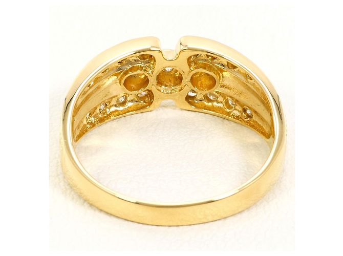 Autre Marque 18K Gelbgold-Ring mit Diamant Golden - Ansicht 4