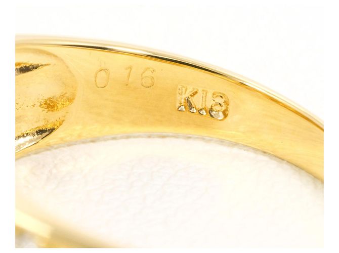 Autre Marque 18K Gelbgold-Ring mit Diamant Golden - Ansicht 5
