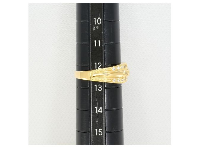 Autre Marque 18K Gelbgold-Ring mit Diamant Golden - Ansicht 7