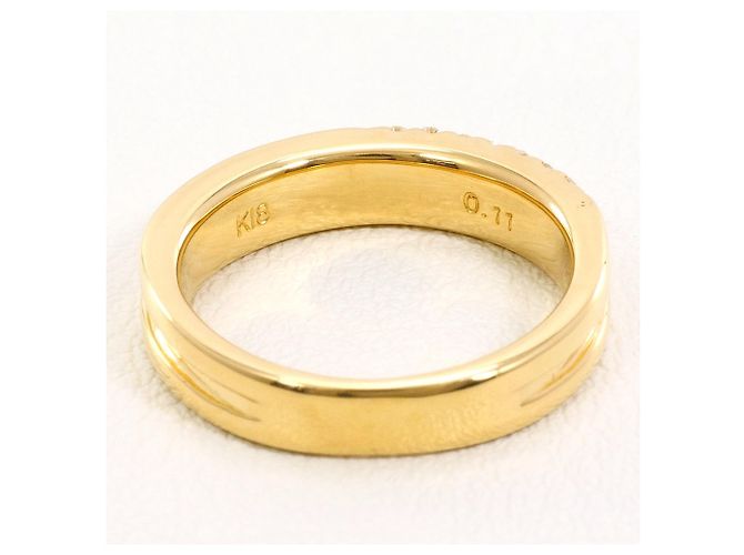 Autre Marque 18K Gelbgold-Ring mit Diamant Golden - Ansicht 4