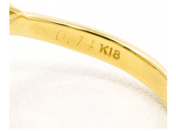 Autre Marque 18K Gelbgold-Ring mit Diamant Golden - Ansicht 5