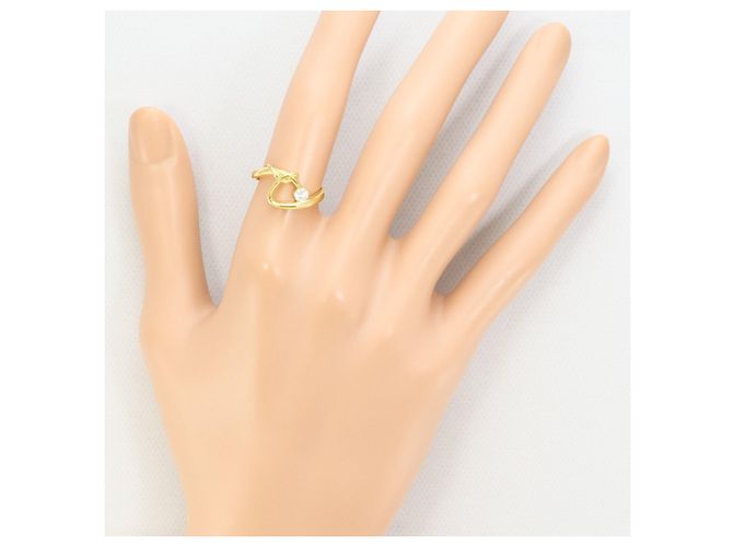 Autre Marque 18K Gelbgold-Ring mit Diamant Golden - Ansicht 6