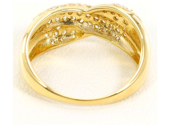 Autre Marque 18K Gelbgold-Ring mit Diamant Golden - Ansicht 4
