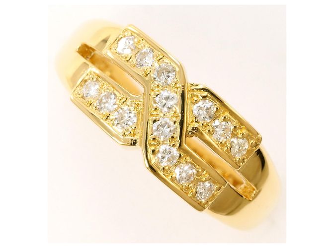 Autre Marque 18K Gelbgold-Ring mit Diamant Golden - Ansicht 2