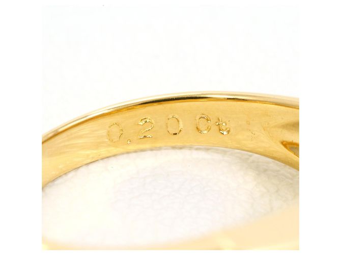 Autre Marque 18K Gelbgold-Ring mit Diamant Golden - Ansicht 6