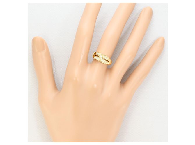 Autre Marque 18K Gelbgold-Ring mit Diamant Golden - Ansicht 7