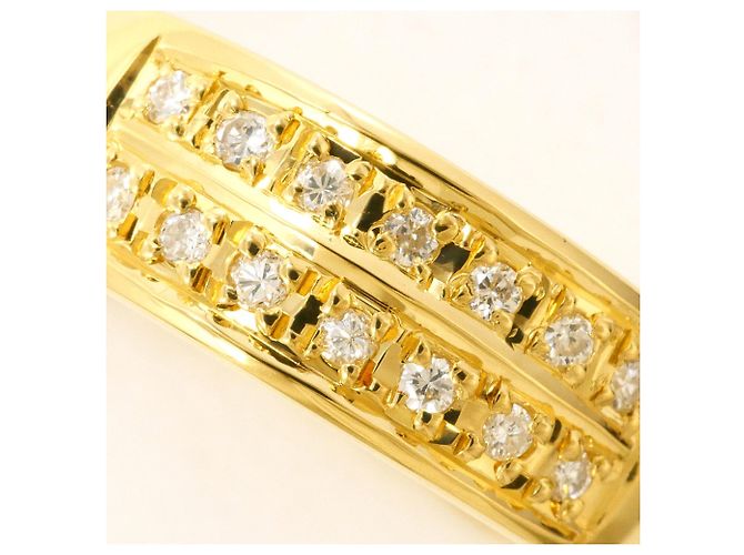 Autre Marque 18K Gelbgold-Ring mit Diamant Golden - Ansicht 2