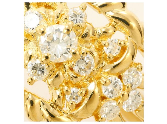 Autre Marque 18K Gelbgold-Ring mit Diamant Golden - Ansicht 2