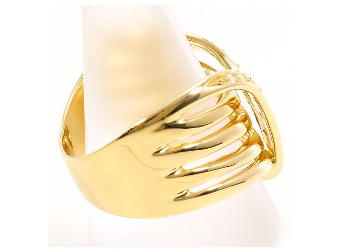 Autre Marque 18K Gelbgold-Ring mit Diamant Golden - Ansicht 3