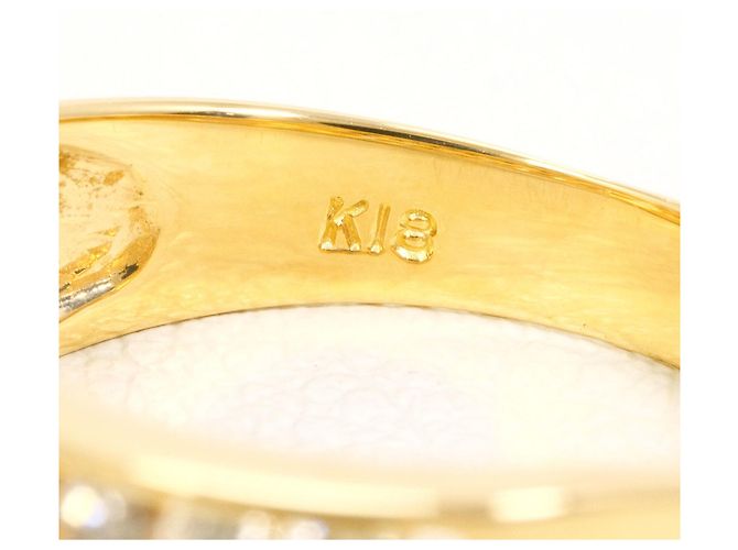 Autre Marque 18K Gelbgold-Ring mit Diamant Golden - Ansicht 5