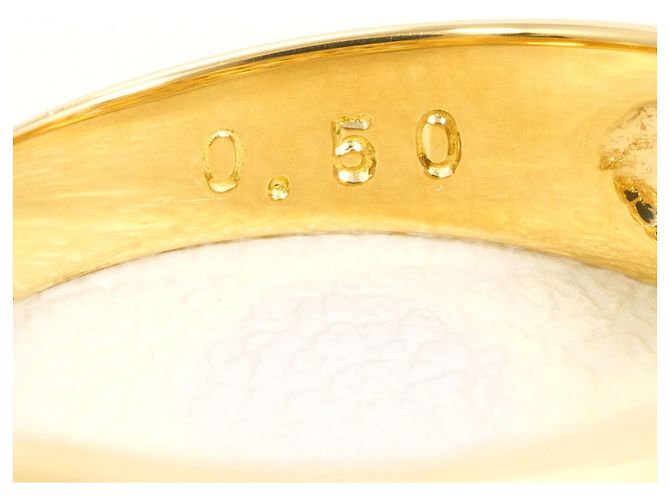 Autre Marque 18K Gelbgold-Ring mit Diamant Golden - Ansicht 6