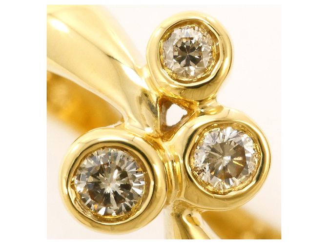Autre Marque 18K Gelbgold-Ring mit braunem Diamanten Golden - Ansicht 2