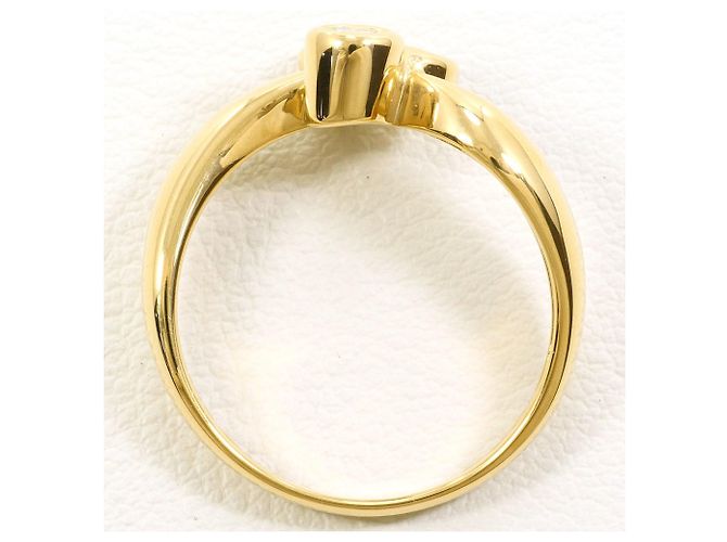Autre Marque 18K Gelbgold-Ring mit braunem Diamanten Golden - Ansicht 3