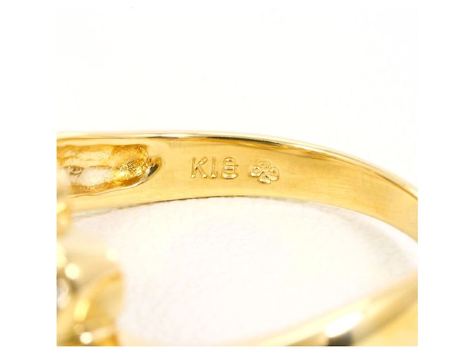 Autre Marque 18K Gelbgold-Ring mit braunem Diamanten Golden - Ansicht 5