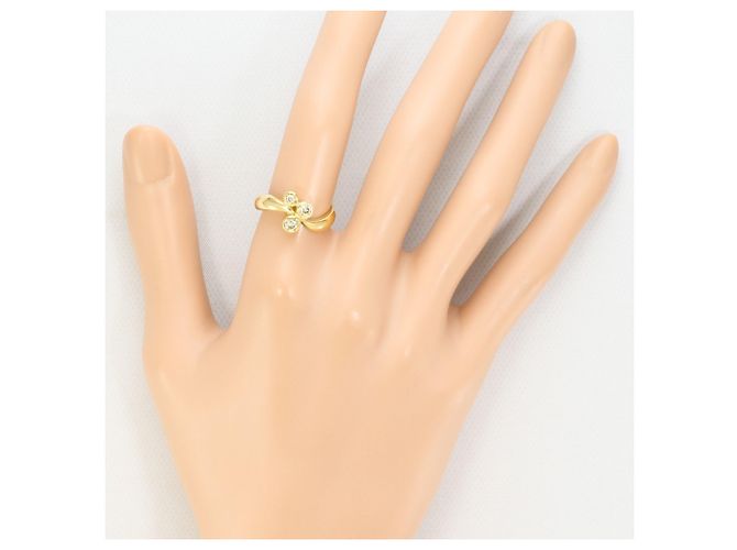 Autre Marque 18K Gelbgold-Ring mit braunem Diamanten Golden - Ansicht 7