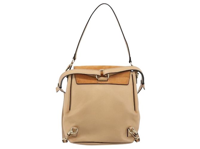 Chloé Chloe Faye Suede with Applique Mini Beige - vista 3