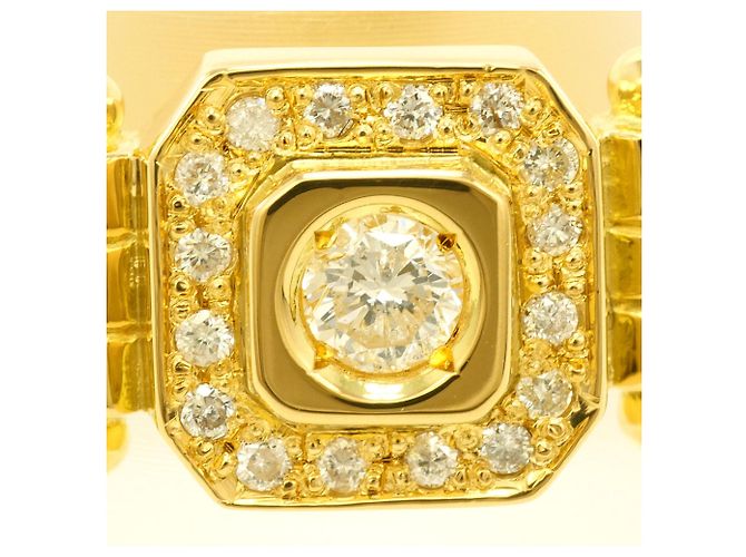 Autre Marque 18K Gelbgold-Ring mit Diamant Golden - Ansicht 2