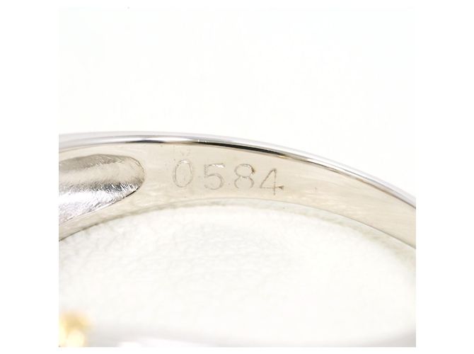 Autre Marque PT900 Platin- und 18K Gelbgold-Ring mit Diamant Golden - Ansicht 5