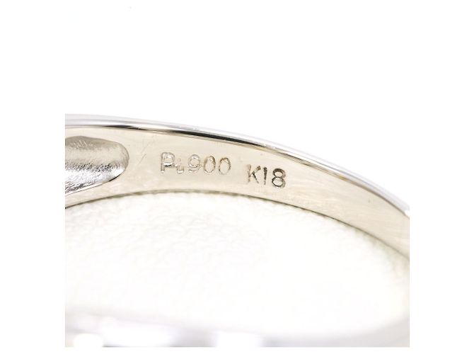 Autre Marque PT900 Platin- und 18K Gelbgold-Ring mit Diamant Golden - Ansicht 6