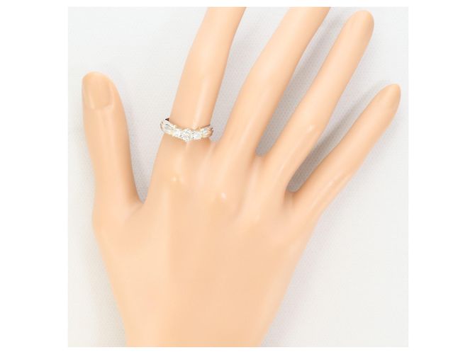 Autre Marque PT900 Platin- und 18K Gelbgold-Ring mit Diamant Golden - Ansicht 7