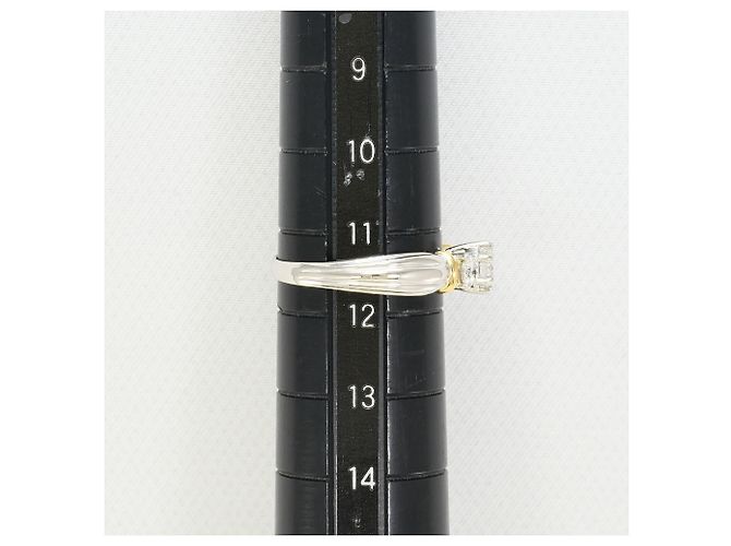 Autre Marque PT900 Platin- und 18K Gelbgold-Ring mit Diamant Golden - Ansicht 8
