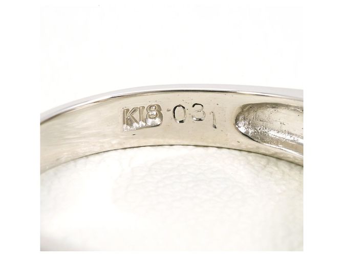Autre Marque Anello a fascia elegante in platino e oro giallo e diamanti D'oro - vista 6