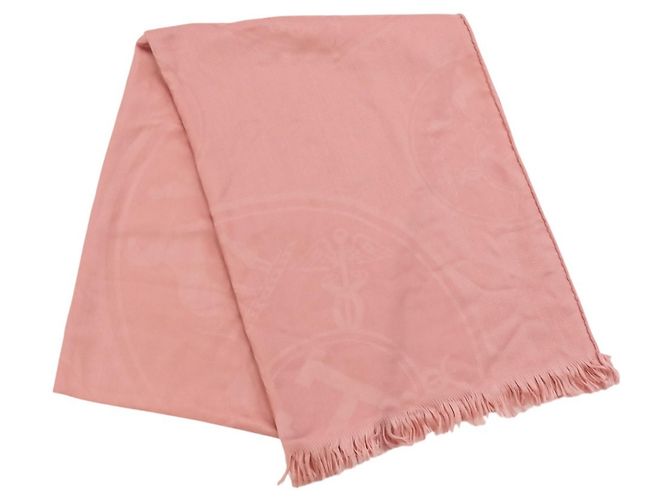 Hermès Stola in cashmere Hermes New Libris Rose Poudre Rosa - vista 2