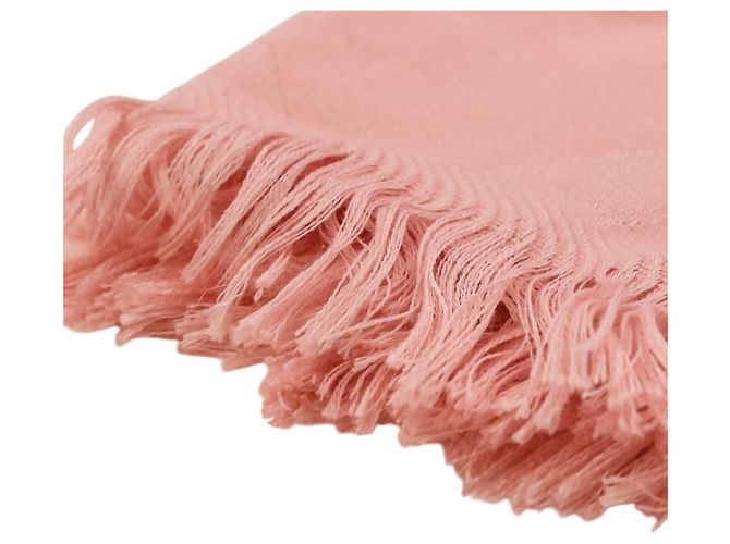 Hermès Stola in cashmere Hermes New Libris Rose Poudre Rosa - vista 4