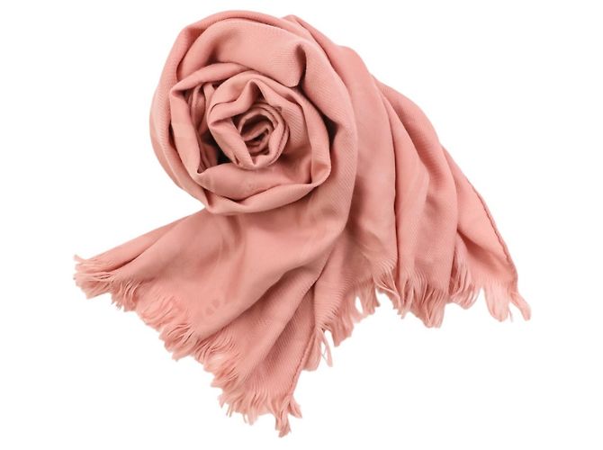 Hermès Stola in cashmere Hermes New Libris Rose Poudre Rosa - vista 5