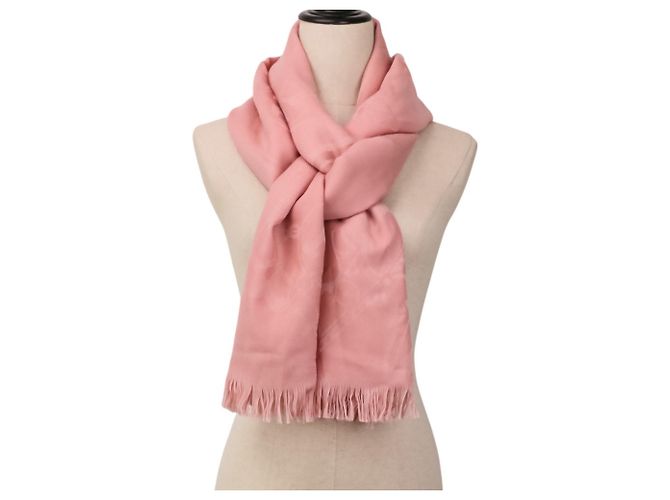 Hermès Stola in cashmere Hermes New Libris Rose Poudre Rosa - vista 8