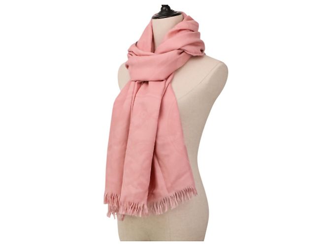 Hermès Stola in cashmere Hermes New Libris Rose Poudre Rosa - vista 9