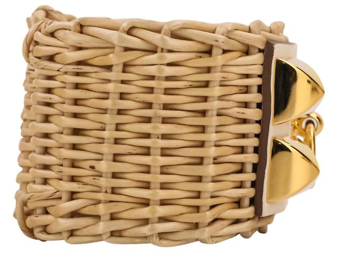 Hermès Bracciale rigido Hermes Collier de Chien Medor Picnic Beige D'oro - vista 5