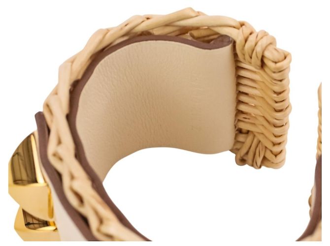Hermès Bracciale rigido Hermes Collier de Chien Medor Picnic Beige D'oro - vista 6