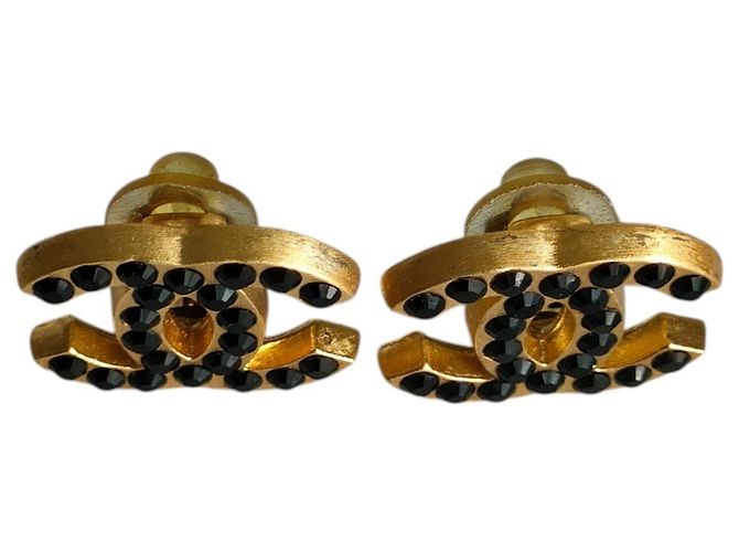 Chanel 01A Coco Mark Gold Clip-Ohrringe Golden - Ansicht 2