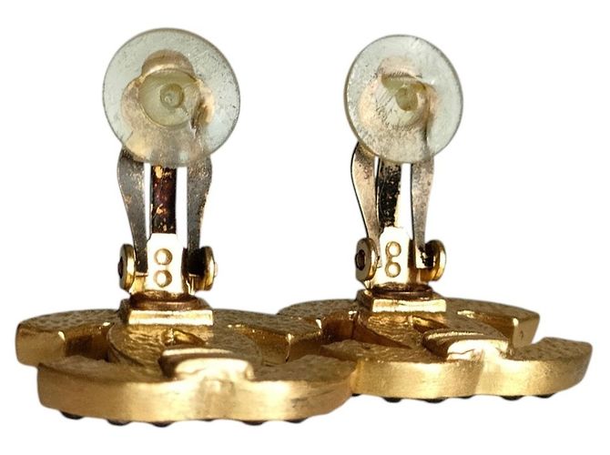Chanel 01A Coco Mark Gold Clip-Ohrringe Golden - Ansicht 6