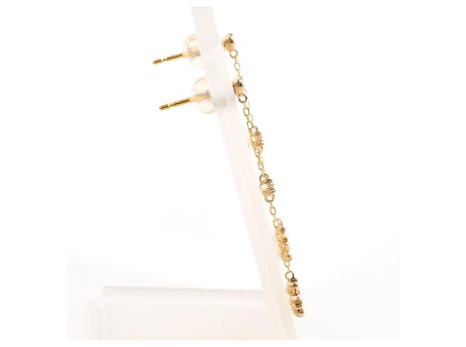 Autre Marque Eleganti orecchini pendenti in oro rosa 18K con diamanti D'oro - vista 2