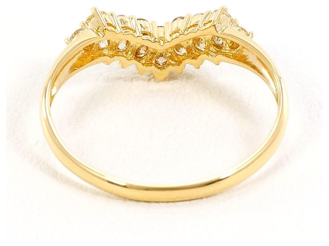 Autre Marque 18K Gelbgold-Ring mit braunem Diamanten Golden - Ansicht 3