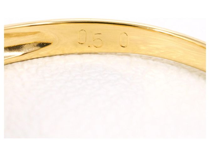 Autre Marque 18K Gelbgold-Ring mit braunem Diamanten Golden - Ansicht 5