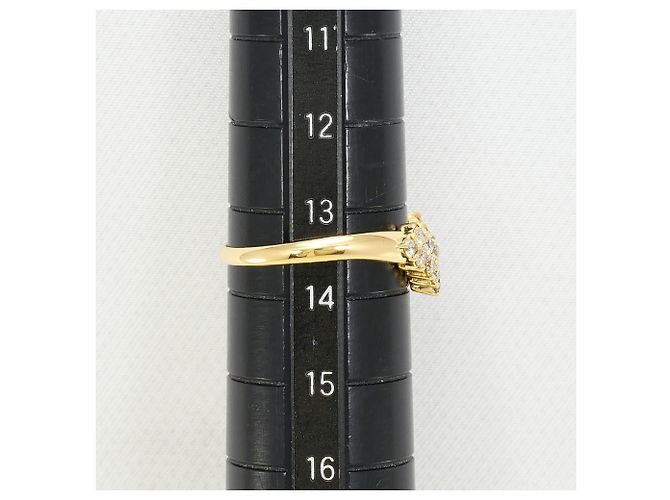 Autre Marque 18K Gelbgold-Ring mit braunem Diamanten Golden - Ansicht 7