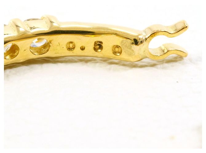Autre Marque Orecchini a cerchio in oro giallo 18K e diamanti D'oro - vista 4