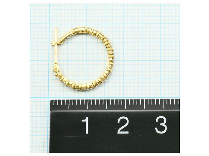 Autre Marque Orecchini a cerchio in oro giallo 18K e diamanti D'oro - vista 5